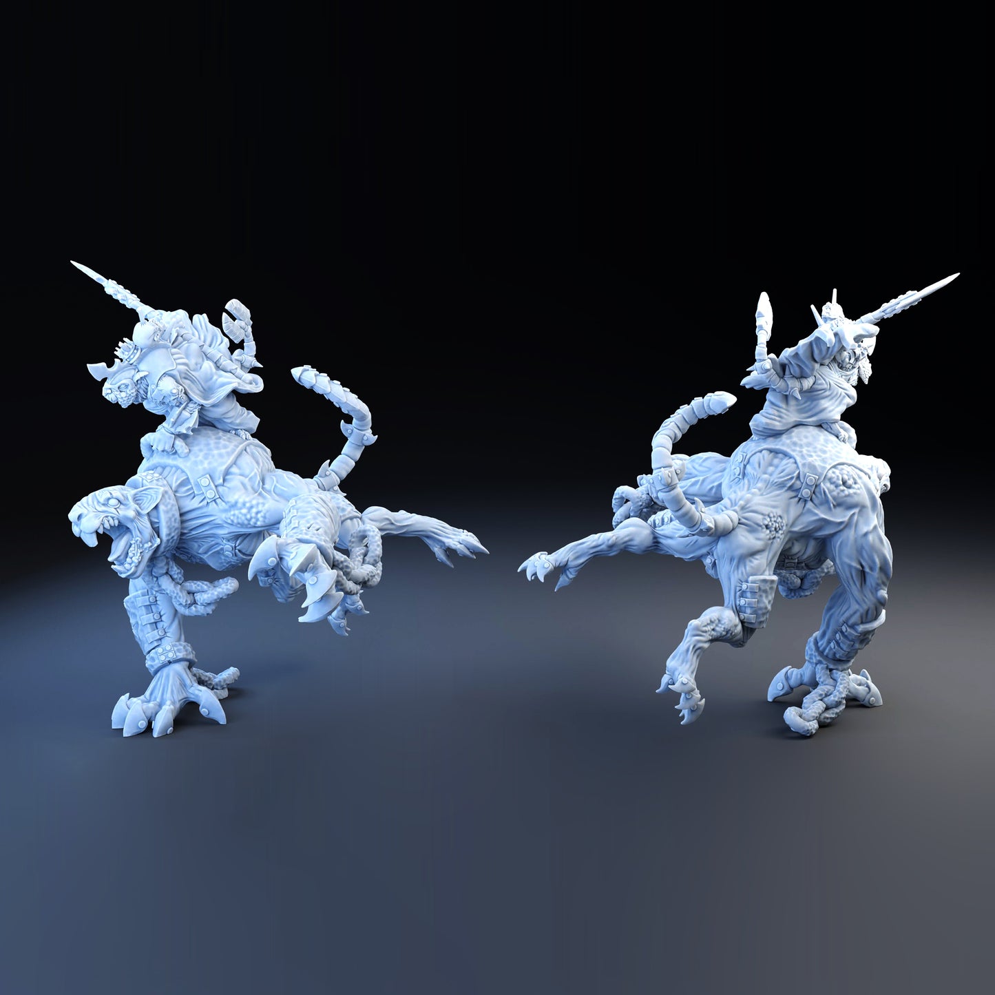 Mounted Warlord on armoured Rat Brute