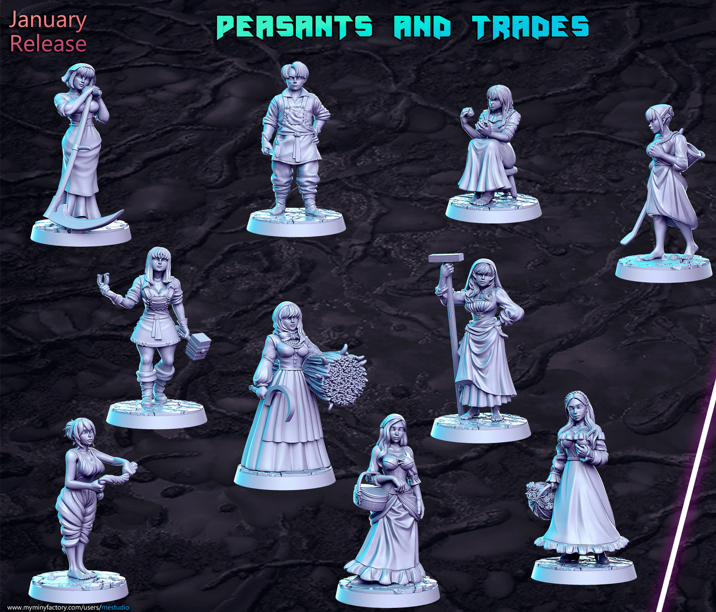 Peasants and Trades Full Set [10 Models]