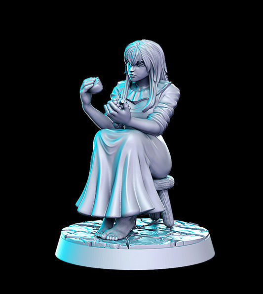 Violett, Sitting Girl