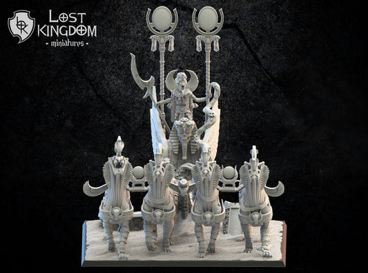 Pharaoh Akhenaten on Sta Chariot